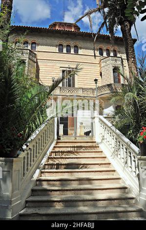 Bauernhaus von Can l'Oller in Sant Iscle de Vallalta in der Region Maresme der Provinz Barcelona, Katalonien, Spanien Stockfoto