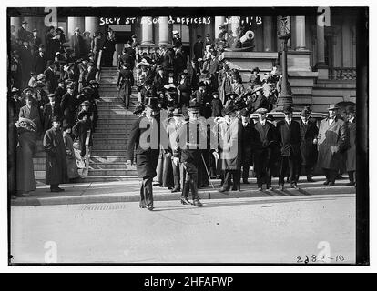 Secy. Stimson & Offiziere, 1. Januar 13 Stockfoto