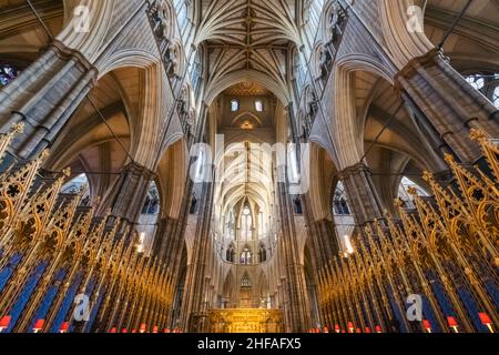 England, London, Westminster Abbey, The Choir Stockfoto