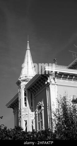 Pesaro, Italien - juli , 2013. Villino Ruggeri. Dieses Jugendstilhaus wurde zwischen 1902 und 1907 für die industrialis erbaut Stockfoto