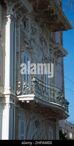 Pesaro, Italien - juli , 2013. Villino Ruggeri. Dieses Jugendstilhaus wurde zwischen 1902 und 1907 für die industrialis erbaut Stockfoto