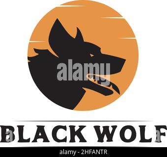 Wolf Logo Design Vektor Symbol Illustration Vorlage Stock Vektor