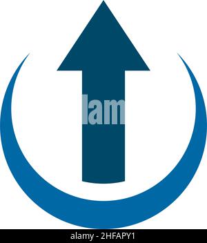 Vorlage für Symbollogo-Vektorgrafik hochladen Stock Vektor