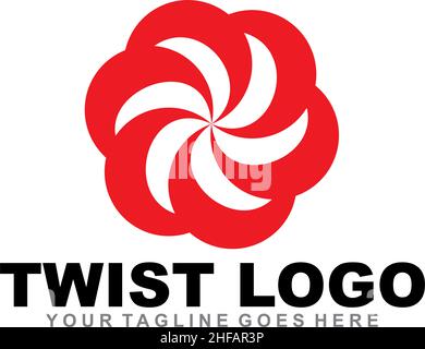 Twist Icon Logo Design Vektor Illustration Vorlage Stock Vektor