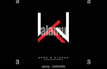 TW, WT Abstract Letters Logo-Monogramm Stock Vektor