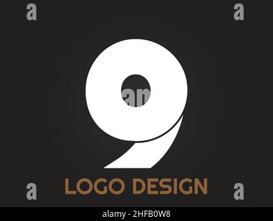 Zahlen in einem schönen Design, Logo-Design Stock Vektor