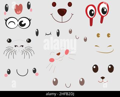 Professionelle und schöne Cartoon-Augen Stock Vektor