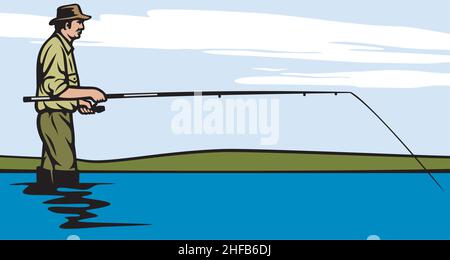 Vektorgrafik Fischer Stock Vektor