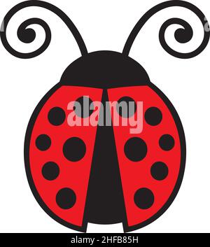 Marienkäfer Insekt Farbe Vektor Illustration Stock Vektor