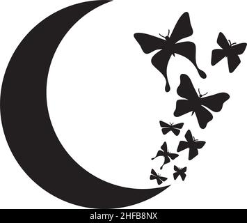 Symbol für Mondschmetterling (Vektorgrafik) Stock Vektor
