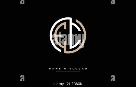 EC, CE Abstract Letters Logo-Monogramm Stock Vektor