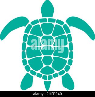 Schildkrötenvektor-Symboldarstellung in Farbe Stock Vektor