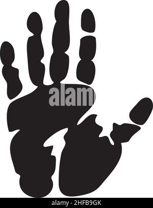 Stop Hand Silhouette Vektordarstellung Stock Vektor