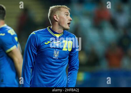 Ukraine, Odessa - 11. November 2021. Viktor Kovalenko (Ukraine) während des Spiels zwischen der Ukraine und Bolgaria, Tschernomorez-Stadion Stockfoto