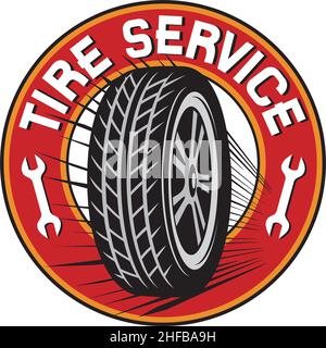 Vektorgrafik des Titer-Service-Etiketts Stock Vektor