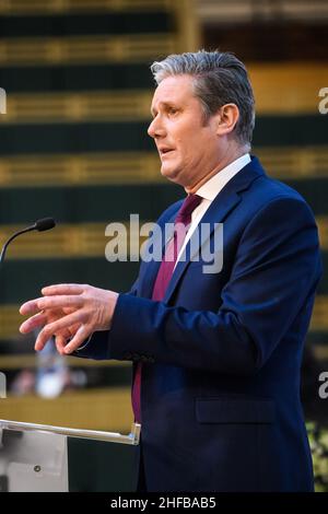 London, Großbritannien. 15. Januar 2022. Der Labour-Vorsitzende Sir Keir Starmer spricht auf der Neujahrskonferenz der Fabian Society im Friends House im Zentrum von London. Bilddatum: Samstag, 15. Januar 2022. Bildnachweis sollte lauten: Matt Crossick/Empics/Alamy Live News Stockfoto