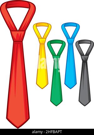 Satz von männlichen Business-Krawatten Vektor-Illustration Stock Vektor