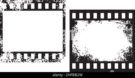 Grunge Filmrahmen (Fotofilmstreifen). Vektorgrafik. Stock Vektor