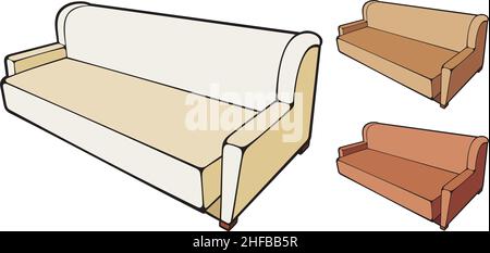 Sofa Design Vektor Illustration Stock Vektor