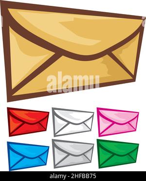 Vektorgrafik für Briefumschläge (Briefumschläge) Stock Vektor