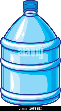 Große Plastikflasche mit Wasservektor Illustration Stock Vektor