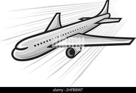 Vektorgrafik Flugzeug (Flugzeug) Stock Vektor