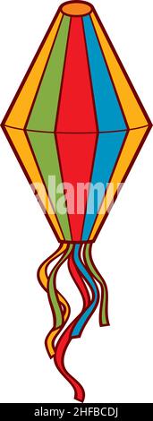 Papierlaterne Vektor-Symbol, Festa Junina Design. Stock Vektor