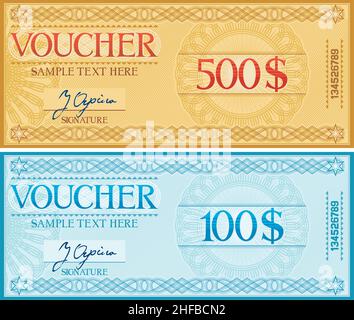 Vektorgrafik Gutscheindesign Stock Vektor