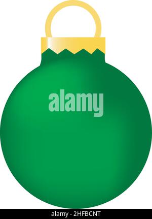 Weihnachten Ornament grün Vektor isolierte Illustration. Stock Vektor