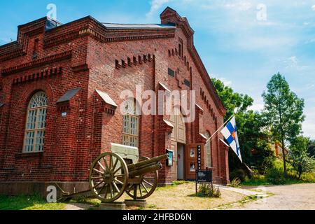 Militärmuseen Manege-Gebäude Auf Der Festungsinsel Suomenlinna Stockfoto