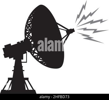 Radarantenne (Satellitenantenne). Vektorgrafik. Stock Vektor