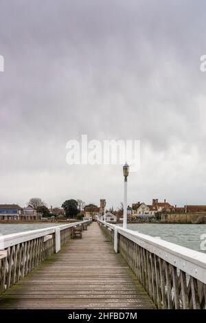 Yarmouth Pier, ein viktorianischer Pier in Yarmouth auf der Isle of Wight, Hampshire, England, Großbritannien Stockfoto