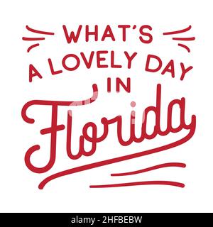 Handgeschriebene Briefe Aus Florida. Florida Typografie Zitate. Motivierendes Zitat Aus Florida. Vorlage für Karte, Poster, Banner, Druck für T-Shirt. Vector und I Stock Vektor