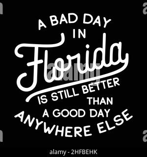 Handgeschriebene Briefe Aus Florida. Florida Typografie Zitate. Motivierendes Zitat Aus Florida. Vorlage für Karte, Poster, Banner, Druck für T-Shirt. Vektor. Stock Vektor