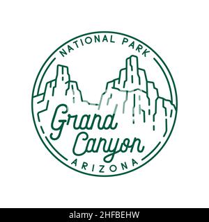Grand Canyon-Logo. Vektor und Illustration. Stock Vektor