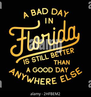 Handgeschriebene Briefe Aus Florida. Florida Typografie Zitate. Motivierendes Zitat Aus Florida. Vorlage für Karte, Poster, Banner, Druck für T-Shirt. Vektor. Stock Vektor