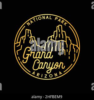 Grand Canyon-Logo. Vektor und Illustration. Stock Vektor