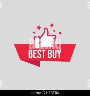 Bestes kaufen Banner, Online-Shopping Vektor-Symbol. Stock Vektor