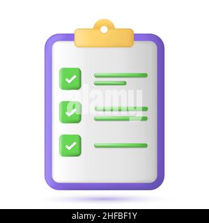 Flipboard mit Checkliste Stock Vektor