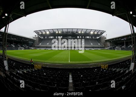 London, Großbritannien. JAN 15th Craven Cottage im Rahmen des Sky Bet Championship-Spiels zwischen Fulham und Bristol City im Craven Cottage, London, am Samstag, 15th. Januar 2022. (Kredit: Federico Maranesi | MI Nachrichten) Kredit: MI Nachrichten & Sport /Alamy Live Nachrichten Stockfoto