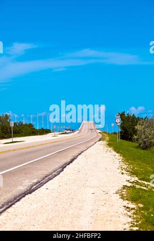 Brücke in den Florida Keys, die 7 Mile Bridge Stockfoto