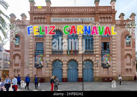 Gran teatro falla in der spanischen Stadt caracez Stockfoto