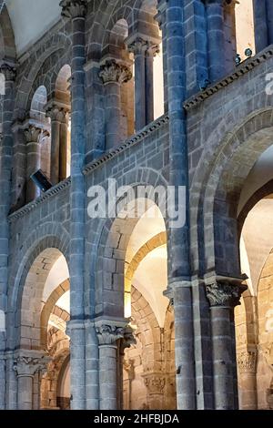 Interior de la catedral de Santiago de Compostela, España Stockfoto