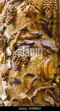 Alle Baldaquino en el Altar Mayor de la Catedral de Santiago de Compostela, España Stockfoto