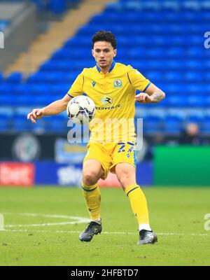 Cardiff, Großbritannien. 15th Januar 2022. 15th. Januar 2022: Cardiff City Stadium, Cardiff, Wales; Championship Football, Cardiff City gegen Blackburn Rovers ; Lewis Travis von Blackburn Rovers Credit: Action Plus Sports Images/Alamy Live News Stockfoto