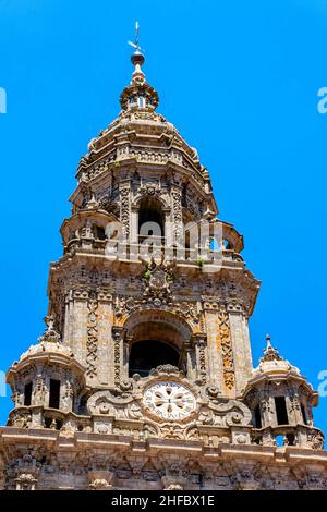 Torre de Berenguela o Torre del reloj en la catedral de Santiago de Compostela, España Stockfoto