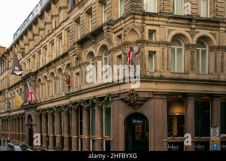 Liverpool, Großbritannien - 5 Jan 2020: Hard Days Night Hotel. Das weltweit einzige Beatles-inspirierte Hotel, das hochwertige Einrichtungen in einer wirklich einzigartigen Umgebung vereint Stockfoto