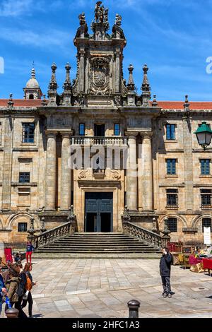 Monasterio de San Martín de Pinario, Santiago de Compostela Stockfoto