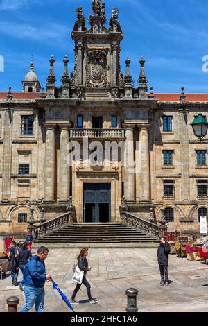 Monasterio de San Martín de Pinario, Santiago de Compostela Stockfoto