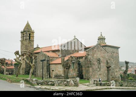 Fisterra oder Finisterre Kirche Ende des Camino de Santiago Jakobsweg von Saint James Galicia Spanien. Hochwertige Fotos Stockfoto